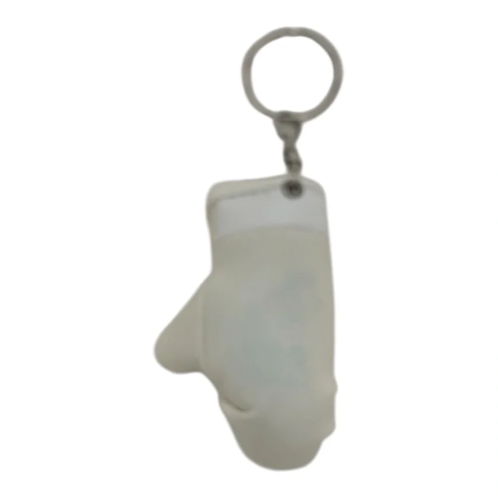 Sporty Mini Boxing Glove Keychain White/Silver
